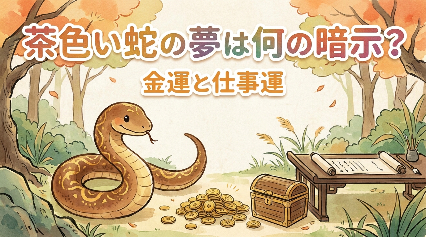 茶色い蛇の夢は何の暗示?金運と仕事運の意味を読み解く