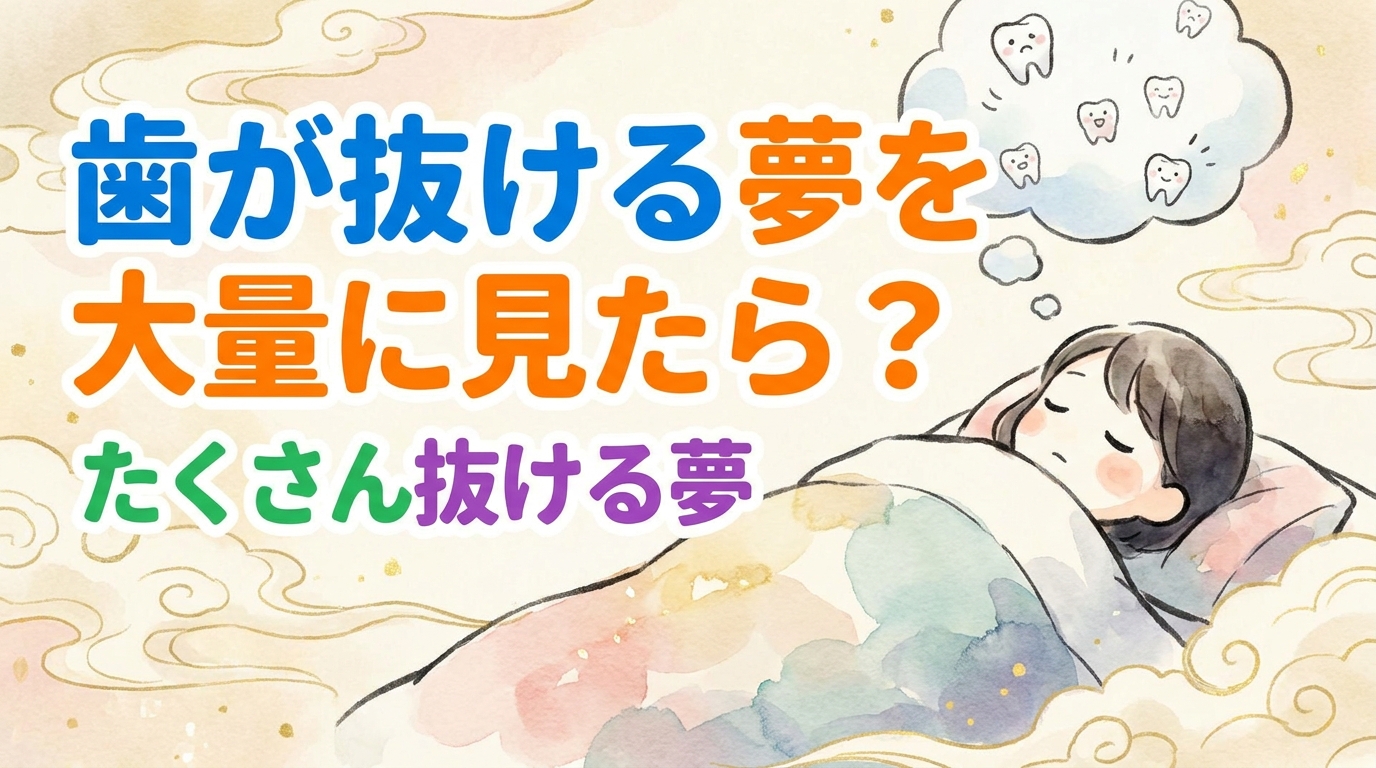 歯が抜ける夢を大量に見たら?たくさん抜ける夢の意味をやさしく解説