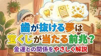 歯が抜ける夢は宝くじが当たる前兆？金運との関係をやさしく解説