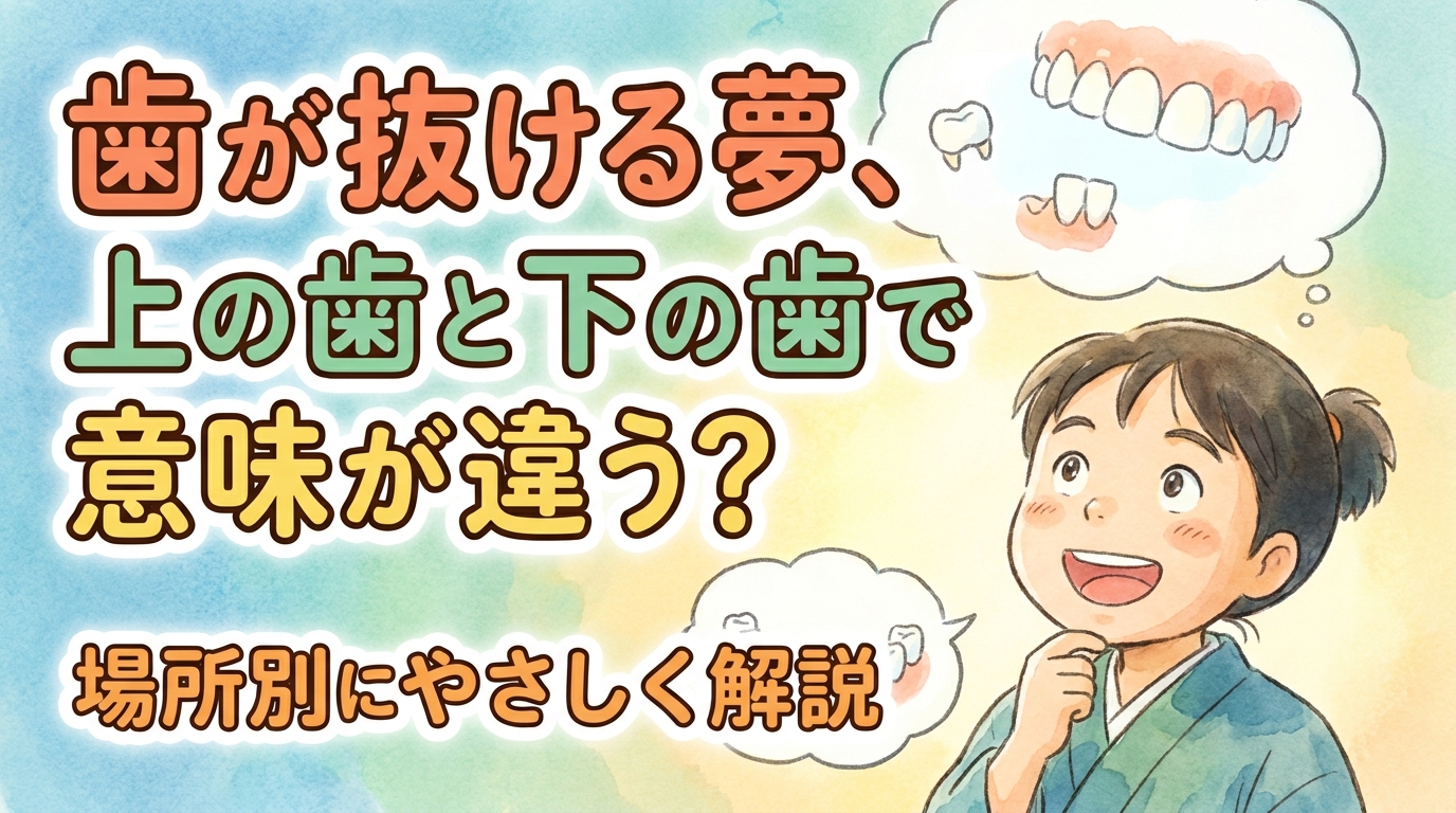 歯が抜ける夢、上の歯と下の歯で意味が違う？場所別にやさしく解説