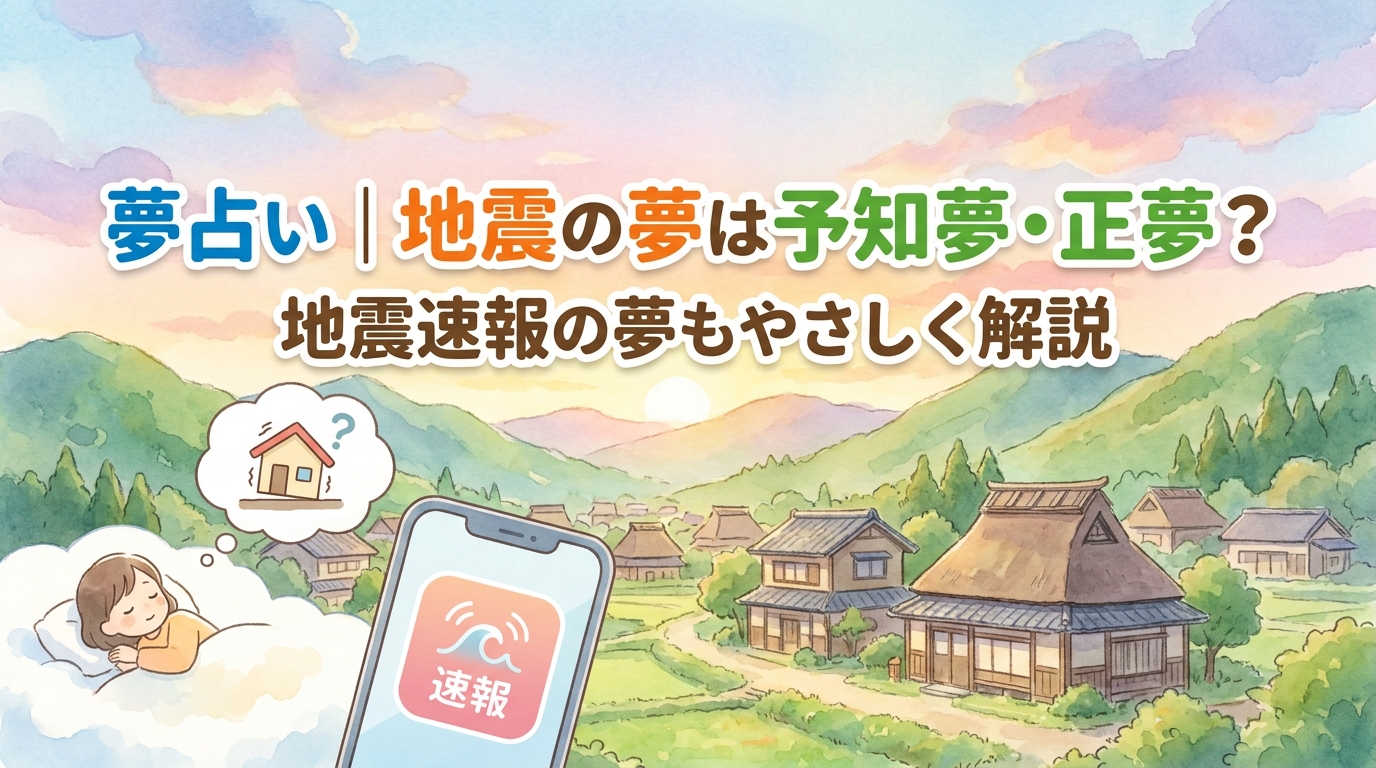 夢占い|地震の夢は予知夢・正夢?地震速報の夢もやさしく解説
