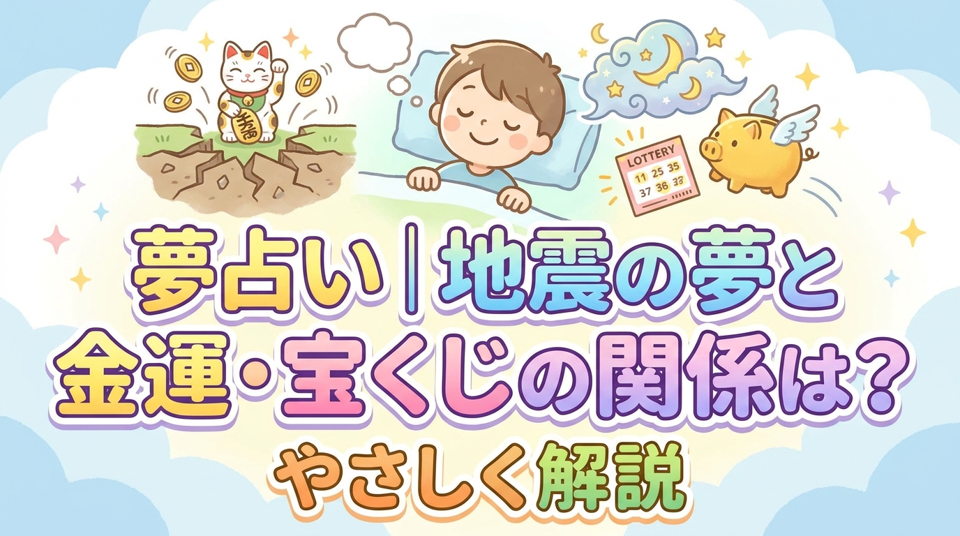 夢占い|地震の夢と金運・宝くじの関係は?やさしく解説