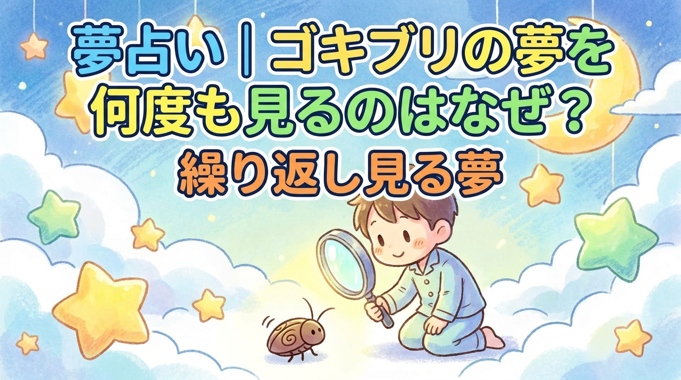 夢占い｜ゴキブリの夢を何度も見るのはなぜ？繰り返し見る夢の意味と原因